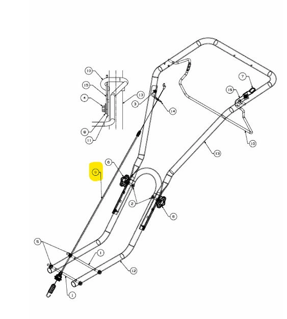 MTD kapálógép kuplungbowden (746-04626) kép