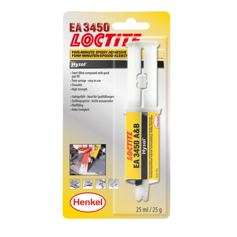 LOCTITE EA 3450 Epoxi folyékony fém, kézi ikerfecskendős (1:1) ragasztó 25 ml (L3450-25)