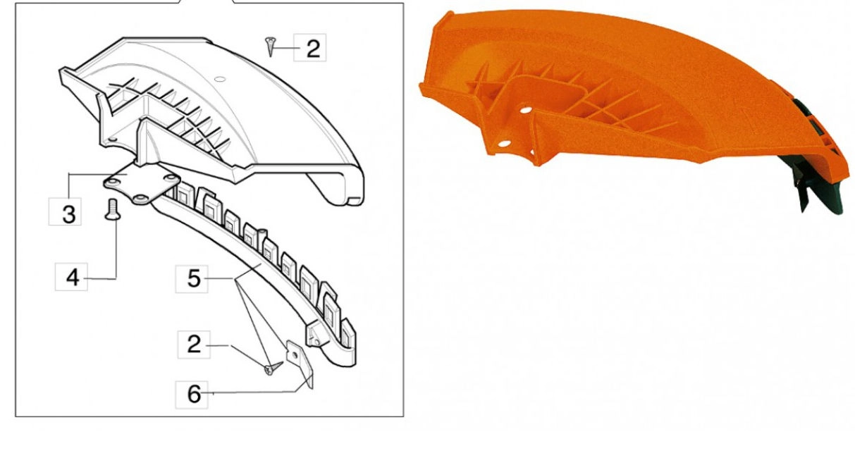 Szórásvédő bozótvágóhoz (komplett) / 24-61042011A kép