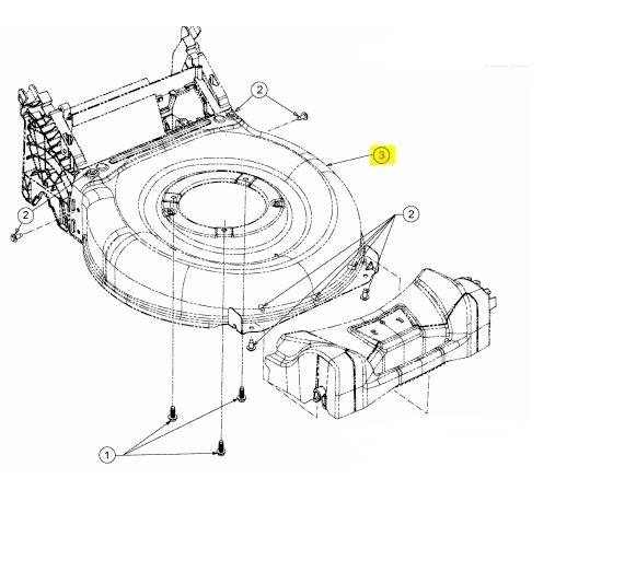 Fűnyíróház 42cm (MTD piros)/ 787-03072B-R