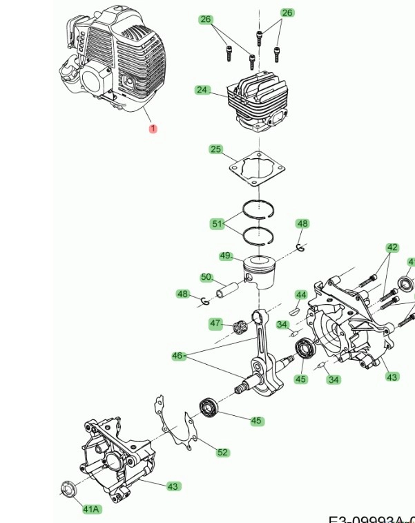 MTD Komplett motor BC 43 (092.63.723) kép