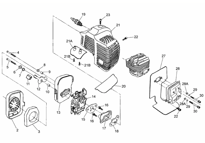 MTD Komplett motor BC 43 (092.63.723)