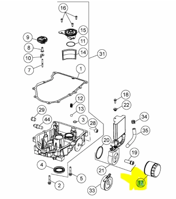 Kohler olajszűrő / KH-1205001-S (3011-K5-0023) thumbnail