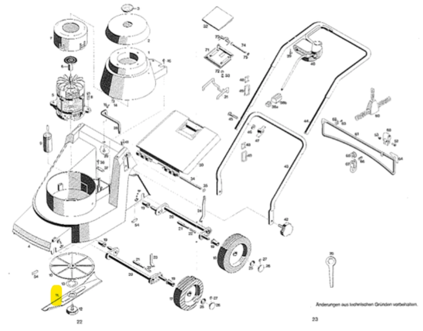 MTD VI35C elektromos fűnyíró kés (4325404)