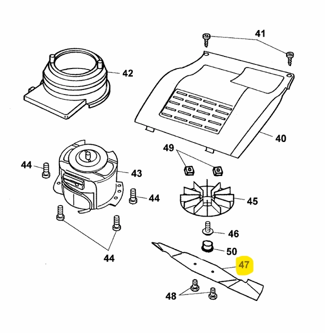 MTD Picco 32 E fűnyírókés (4901410) (4901095)