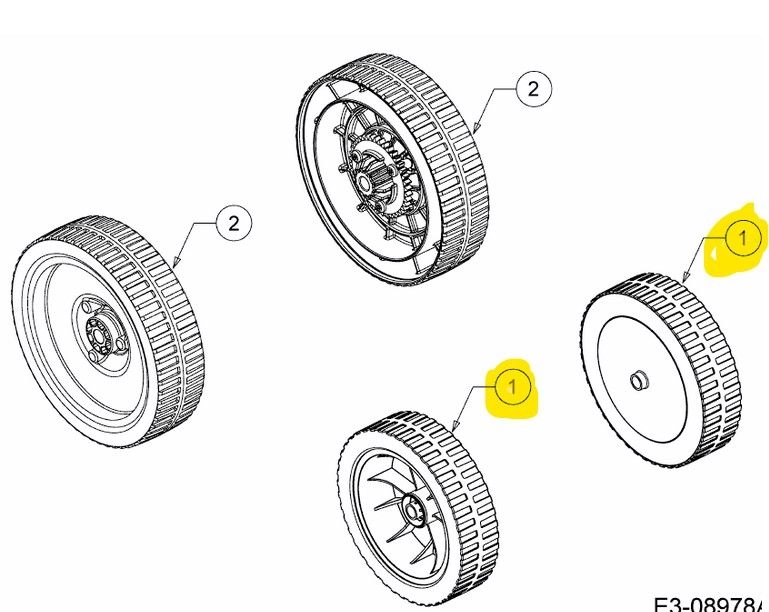 Fűnyíró kerék MTD 46PB 180mm (734-04186)