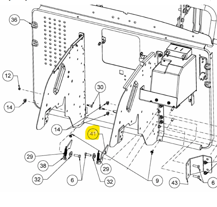 Cub Cadet zsákrögzítő kampó bal oldali (783-09479A-Z) kép