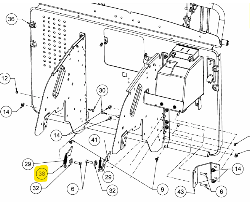 Cub Cadet zsákrögzítő kampó jobb oldali (783-09364A-Z)