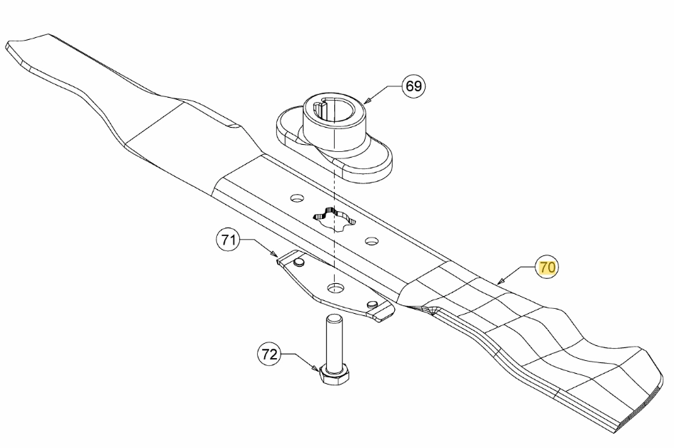 MTD 395 PO, SPO Fűnyíró kés 39,5cm csillag tájolófurat (SG-2067030) (1111-M6-0144) kép