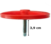 Agrimotor fűnyíró kerék dísztárcsa  FM33 piros, d130 kerékhez, tengellyel, régi típus (51075314) thumbnail