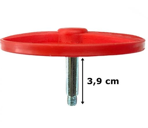 Agrimotor fűnyíró kerék dísztárcsa  FM33 piros, d130 kerékhez, tengellyel, régi típus (51075314)