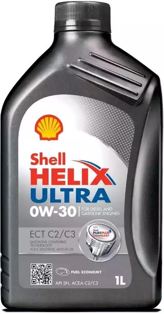 Shell Helix Ultra ECT C2C3 0W-30 motorolaj 1 L, API SN, VW 504.00/507.00, MB 229.52/229.51/229.31, Fiat 9.55535-GS1/9.55535-DS1 (12550046305) kép