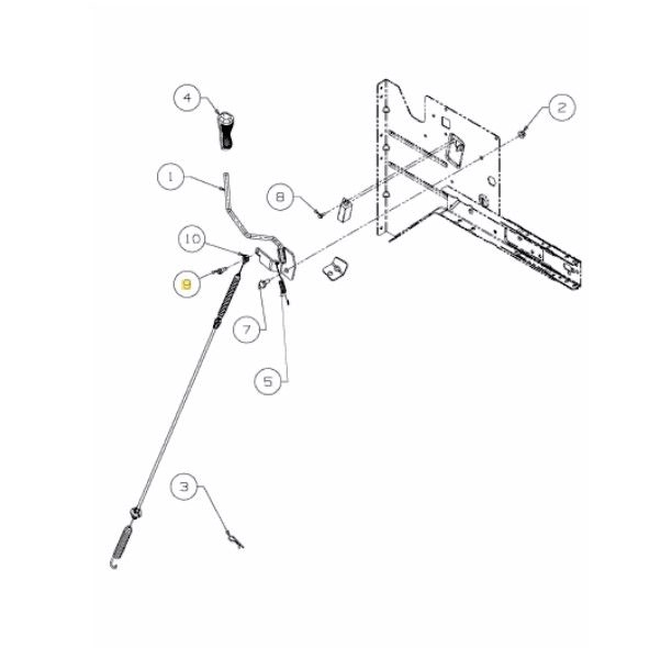 MTD LT Fűnyíró traktor késindító bowden csavarja (738-04425)