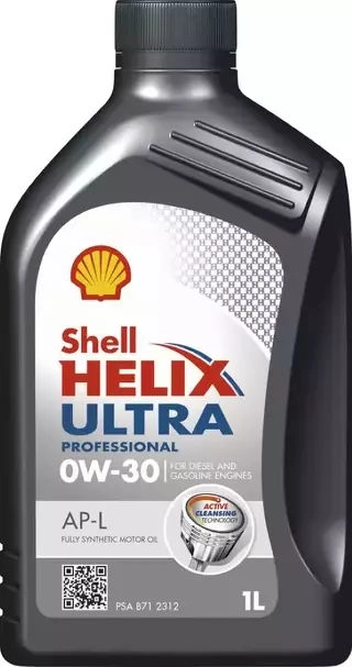Shell Helix Ultra Professional AP-L 0W-30 Peugeot, Citroen, ACEA C2 előírásainak megfelelő korszerű dízelmotorok és 3 utas katalizátoros (TWC) benzinmotorok  motorolaj 1L, PSA B71 2312 (12550054034) kép