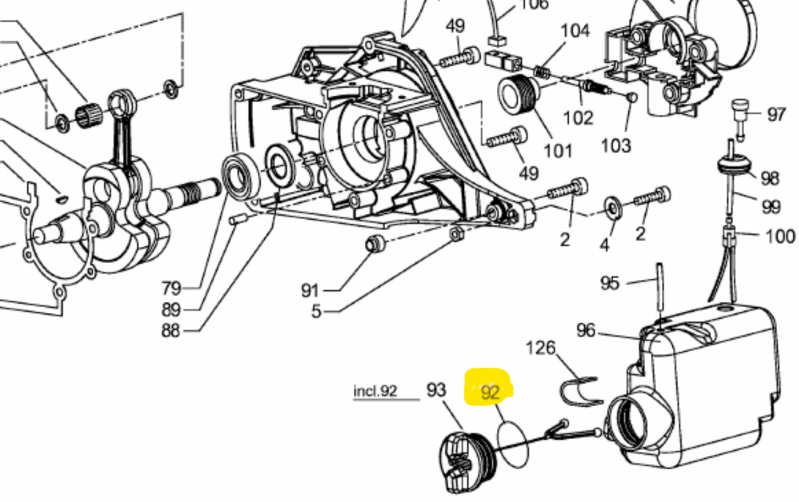 MTD GCS láncfűrész tank tömítés (SG-2044712) kép