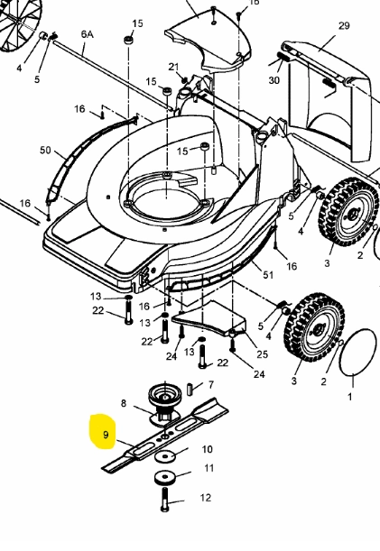 MTD 395 PO, SPO fűnyíró kés 39,5cm kör tájolófurat (SG-2052040)