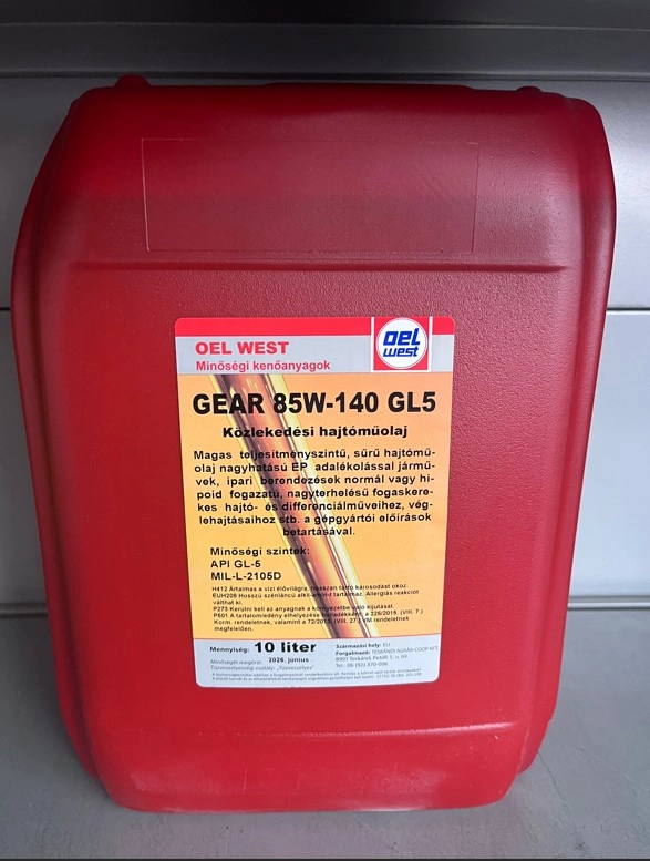 Oest Gear 85W-140 hajtóműolaj GL-5 10l (MGS 85W-140/10)