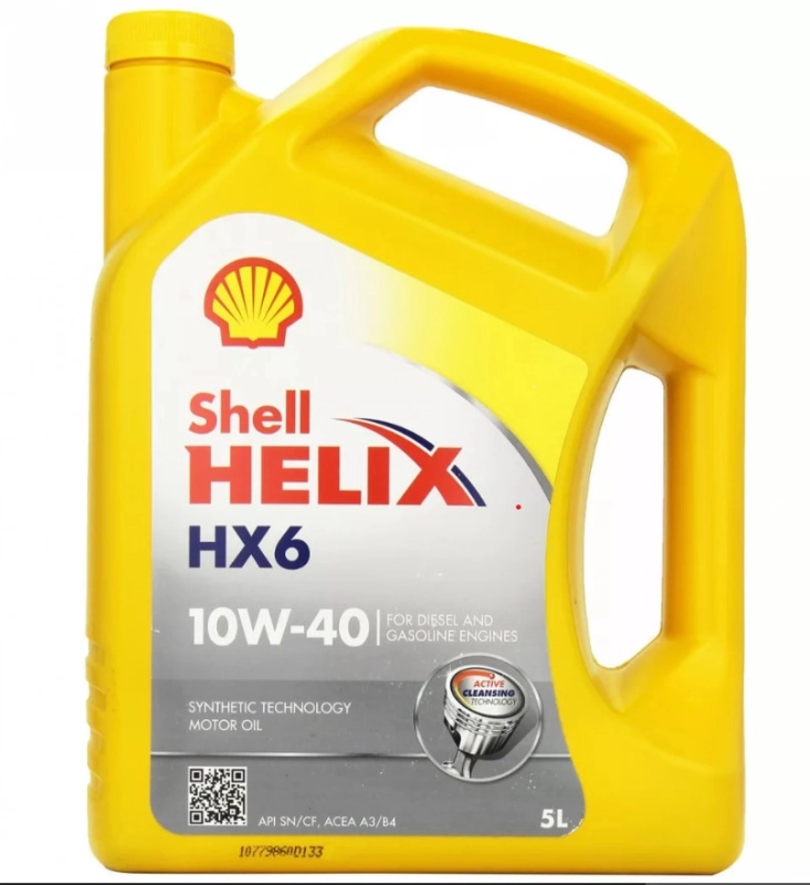 Shell Helix HX6 10W-40 motorolaj 5 L, API SN Plus, SN, ACEA A3/B4, VW 501.01/505.00, Renault RN0700(12550053777) kép