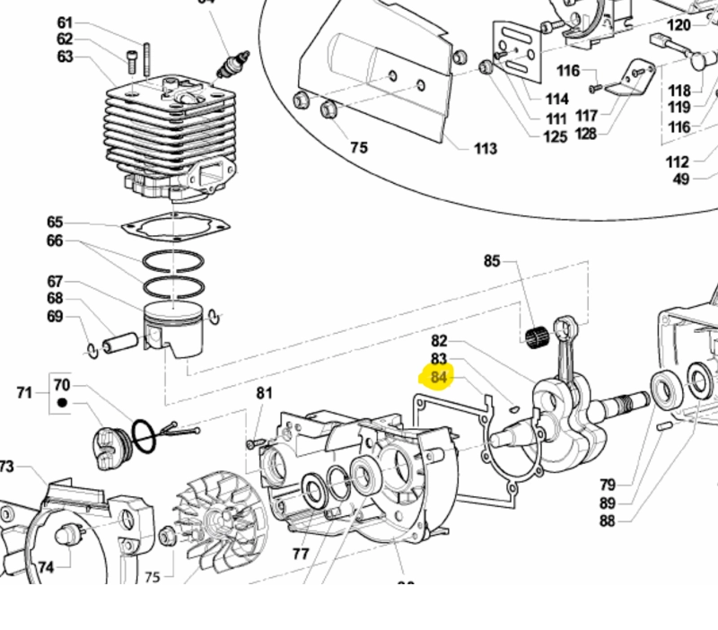 MTD GCS láncfűrész forgattyúsház tömítés (SG-2044850)