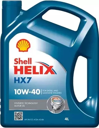 Shell Helix HX7 10W-40 motorolaj 4L, API SN, ACEA A3/B3, A3/B4, MB jóváhagyás 229.3, VW 501.01/505.00 (12550070333) kép