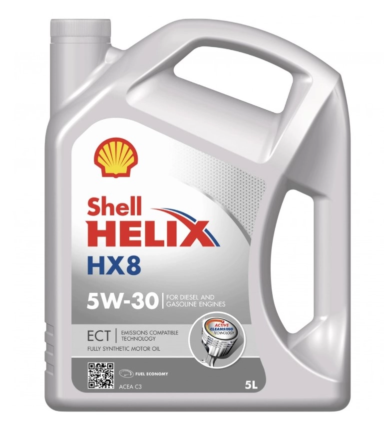 Shell Helix HX8 ECT 5W-30 motorolaj 5 L, API SN, ACEA C3, VW 504.00/507.00, MB 229.51/229.31 (12550048100)
