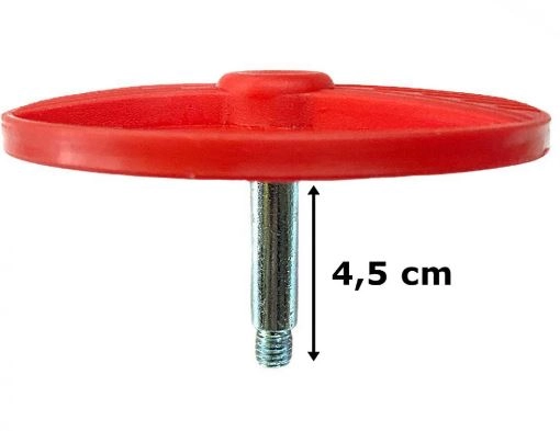 Agrimotor fűnyíró kerék dísztárcsa  FM33 piros, d160 kerékhez, tengellyel, régi típus (51075315)