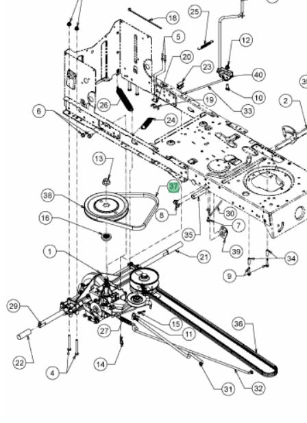 Ékszíj késhajtó MTD LG155 (754-0241A, 754-05040)