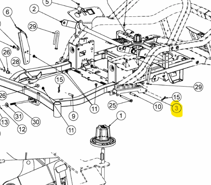 MTD deckfüggesztő kar XZ5, XZ 6 (703-13343-CY) kép