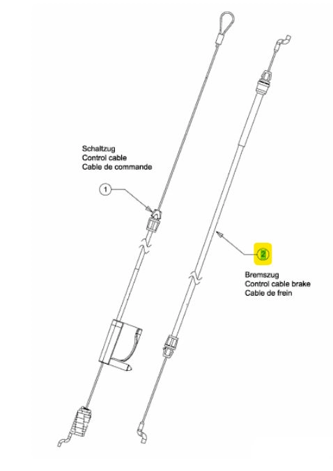 MTD bowden, motor-fék (746-05106B)