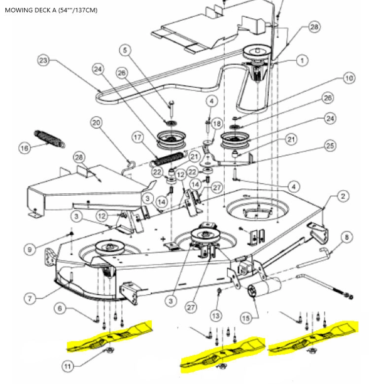 Fűnyíró kés Cub Cadet, XZ5 L137, 18.61