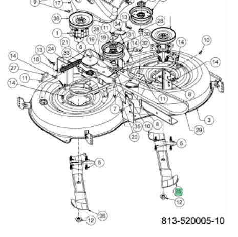 Fűnyíró kés, MTD-CubCadet (742-05253)