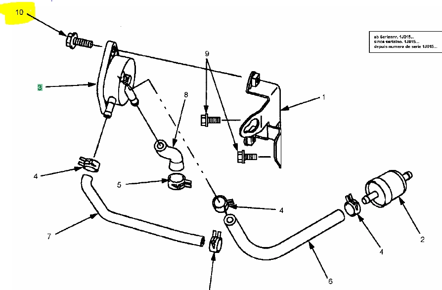 Kawasaki benzinpumpa, 49040-7001 (KM490407001)