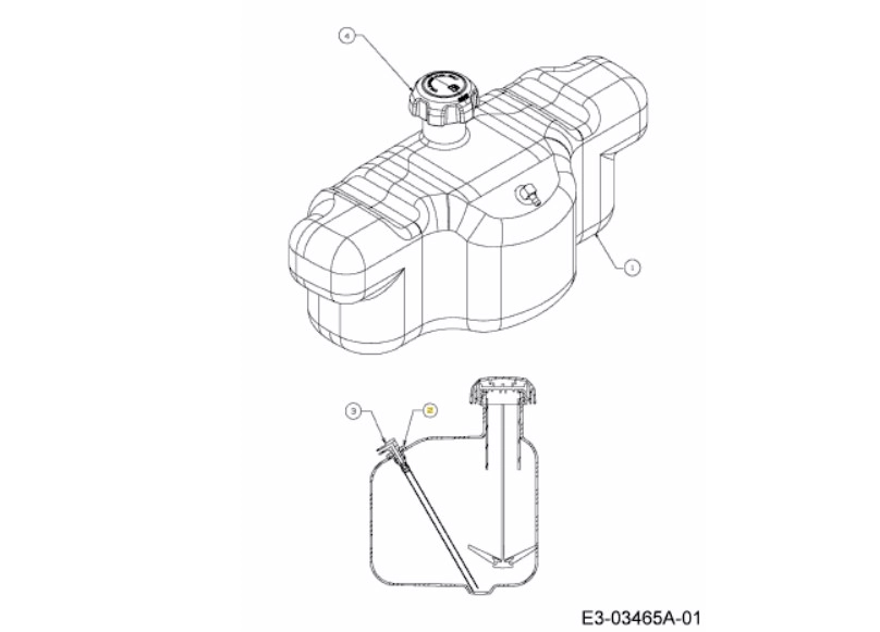 Cub-Cadet üzemanyagtank gumi tömítés, benzicsőnél  (735-0149)