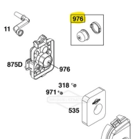 Briggs 450E, EX, 550EX karburátor szivatógomb, lyukas, műanyag rögzítőtokkal (594281) thumbnail