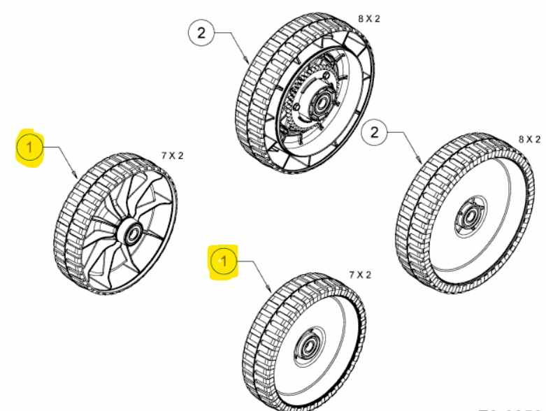 MTD fűnyíró kerék 180mm (634-05151)