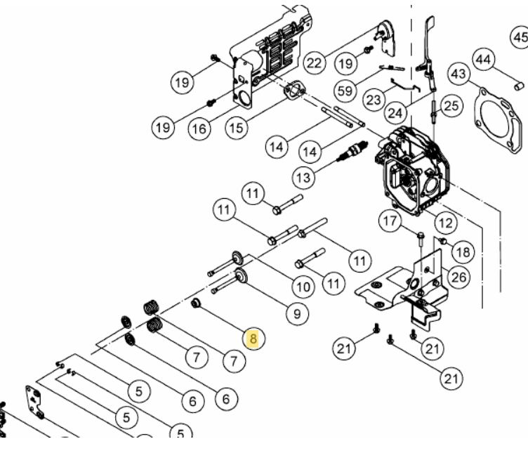 MTD szelepszárszimering 7T90 (751-11964) kép