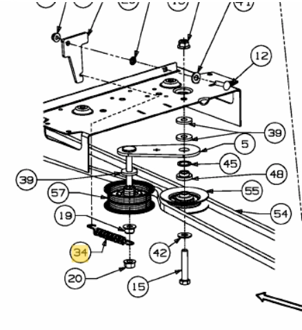 MTD rugó SPR:EXTN:.50 DIA X 3.97 LG (732-0429A) kép