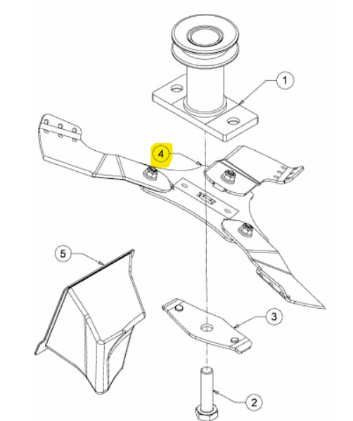 MTD fűnyíró kés 46cm 3 ágú (642-05080A) kép