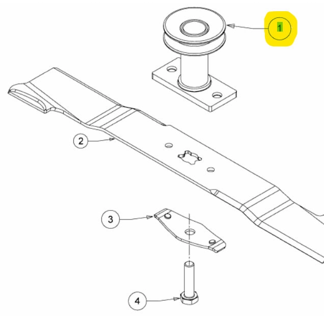 Fűnyíró késtartó, MTD 46SPO 22,2mm 748-04016A (687-05229)