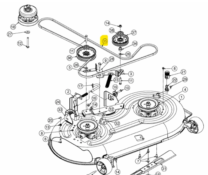 MTD késmeghajtó ékszíj VTYPE:A SECx114,24 ARAMID (754-04137B)