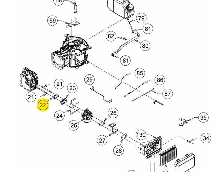 MTD Szívócsőtömítés (17107-KB85-0001) (751-11254) kép