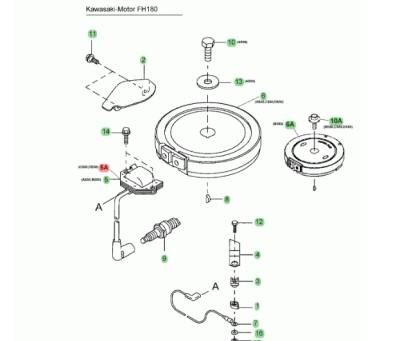 Kawasaki motorhoz gyújtótekercs (KM-211717030) thumbnail