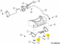 Cub Cadet elsőtengely rögzítő műanyag félpersely P,Q,T deck (741-0492A) thumbnail