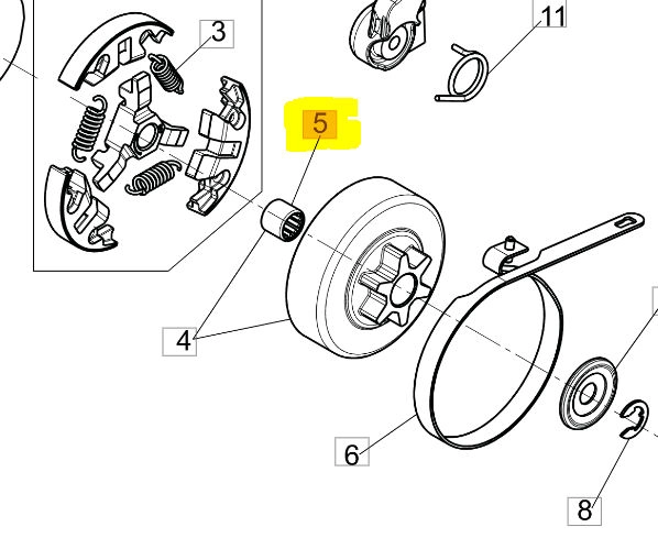 Tűgörgő csillagkerékbe / 24-3037024