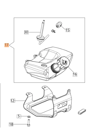 Oleo-Mac üzemanyagtank BCH 400 T, S, BP (24-61452050) kép