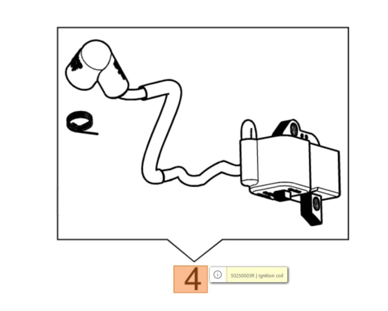 Gyújtótekercs láncfűrészhez GS 650, GS 651 (24-50250003) kép