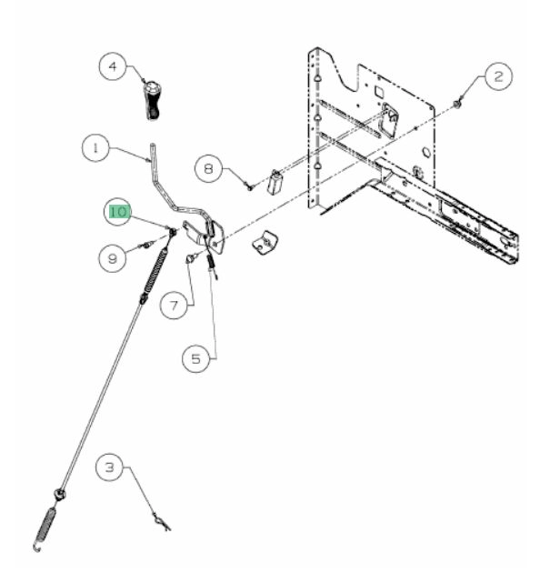 MTD bowden késindító F/G deck  746-05436 (746-05140A) kép