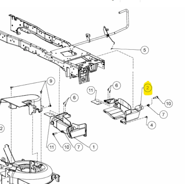 MTD fűnyíró traktor PTO műanyag burkolat bal (631-05550)