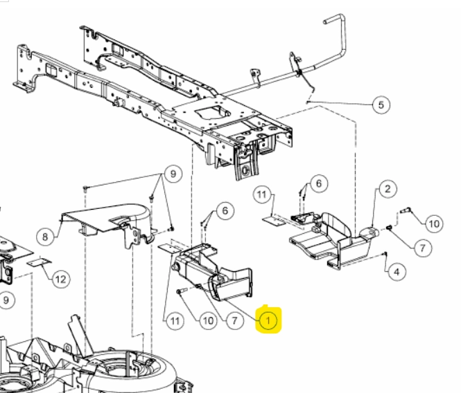 MTD fűnyíró traktor PTO műanyag burkolat jobb (631-05549)