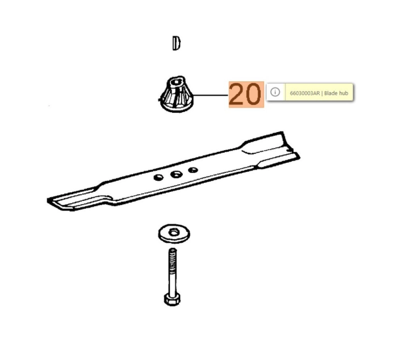 Késtartó-agy fűnyíróhoz (24-66030003)